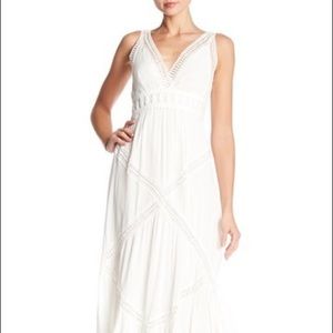 NWT Max Studio Crochet Lace Maxi Dress - White, 6